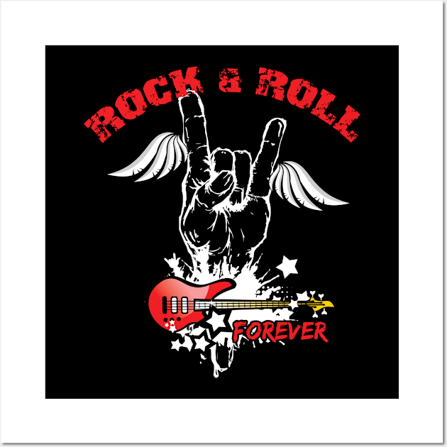 Rock and Roll Forever Wall Art by artsytee